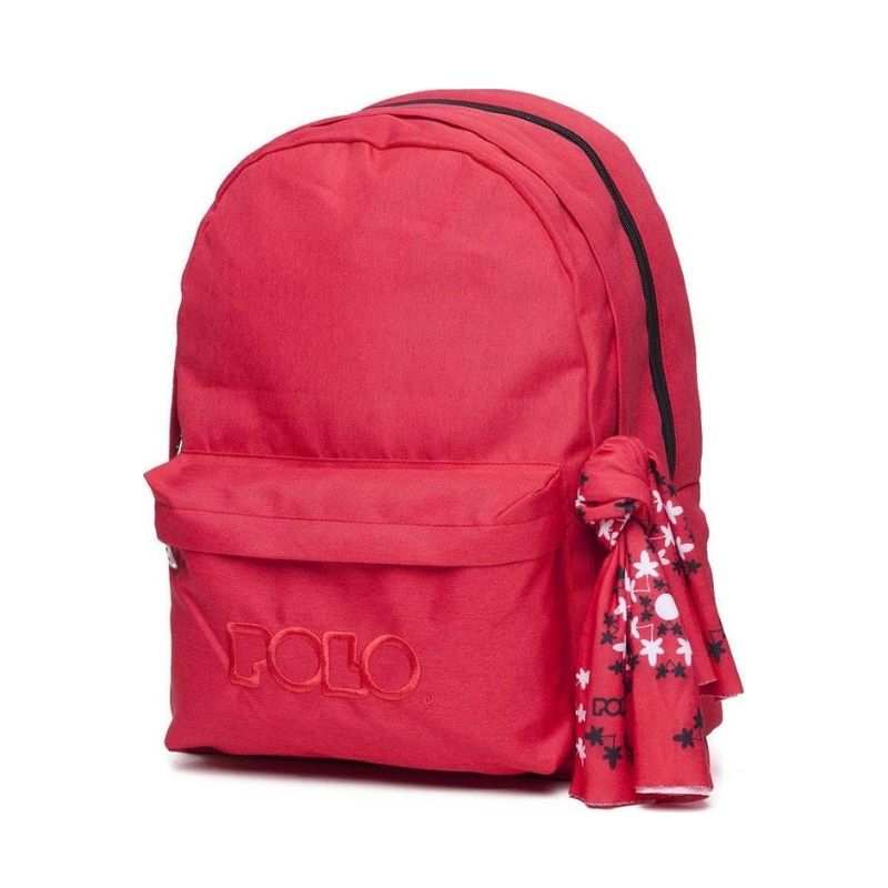 Polo Original 600D σχολική τσάντα με μαντήλι' ροζ σκούρο 9-01-135-19 (2020) 1 Polo Original 600D σχολική τσάντα με μαντήλι' ροζ σκούρο