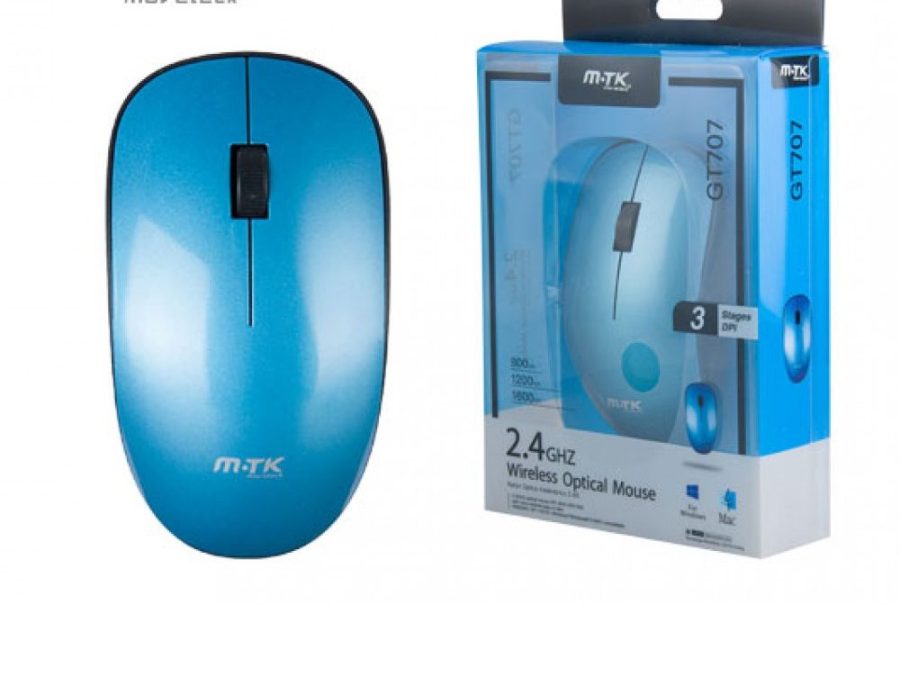 Mtk mouse optical marte ασύρματο 2.4 GHZ / 1600 DPI μπλε