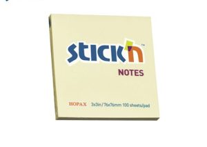 Stick'N χαρτιά αυτοκόλλητα κίτρινο 76x76mm 100Φ