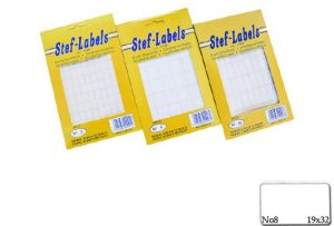 Stef Labels αυτοκόλλητες ετικέτες σε λευκό χρώμα 19x25mm