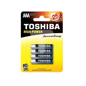 Toshiba μπαταρίες αλκαλικές high power AAA 4τμχ LR 03