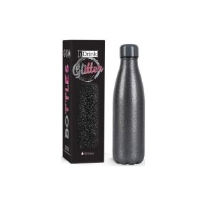 Παγούρι θερμός I Drink Glitter Black 500ml ID0029