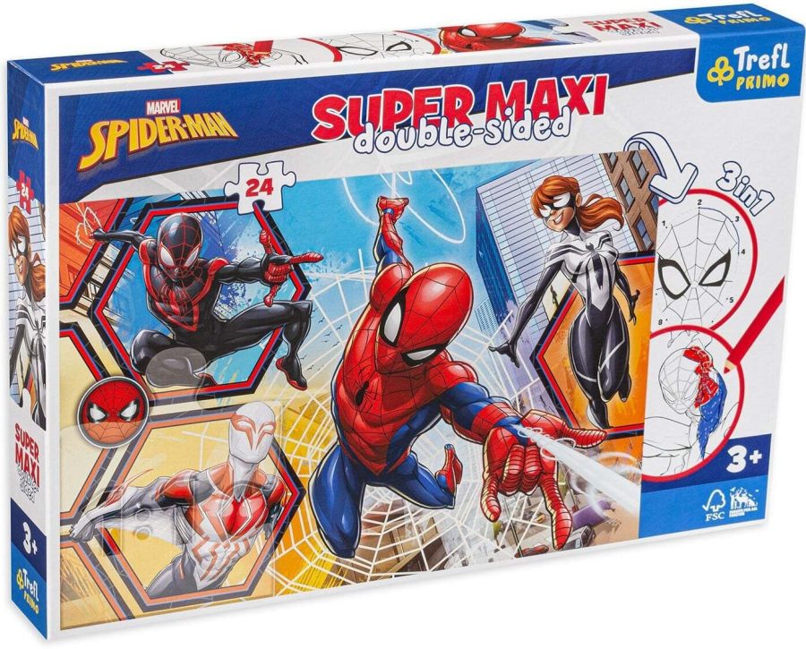 Παιδικό Puzzle Spider Double-Sided 3/1 Man 24pcs 41006