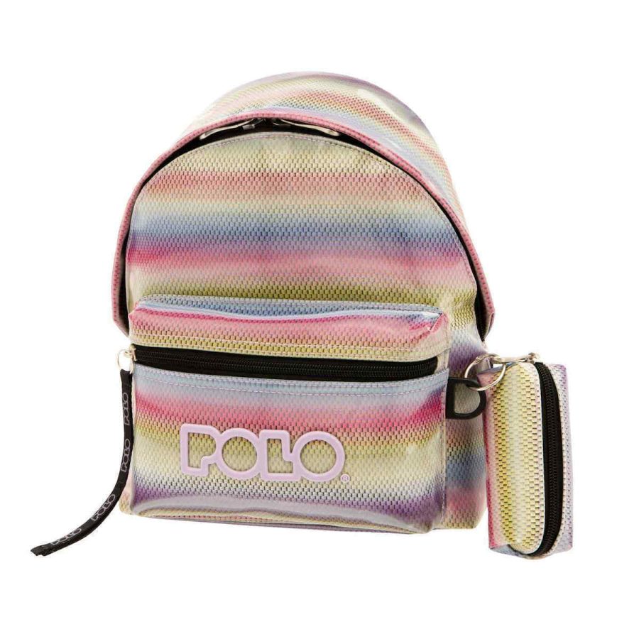 Polo Mini Ragazza Σχολική Τσάντα Πλάτης Νηπιαγωγείου Πολύχρωμη  9-07-034-8219