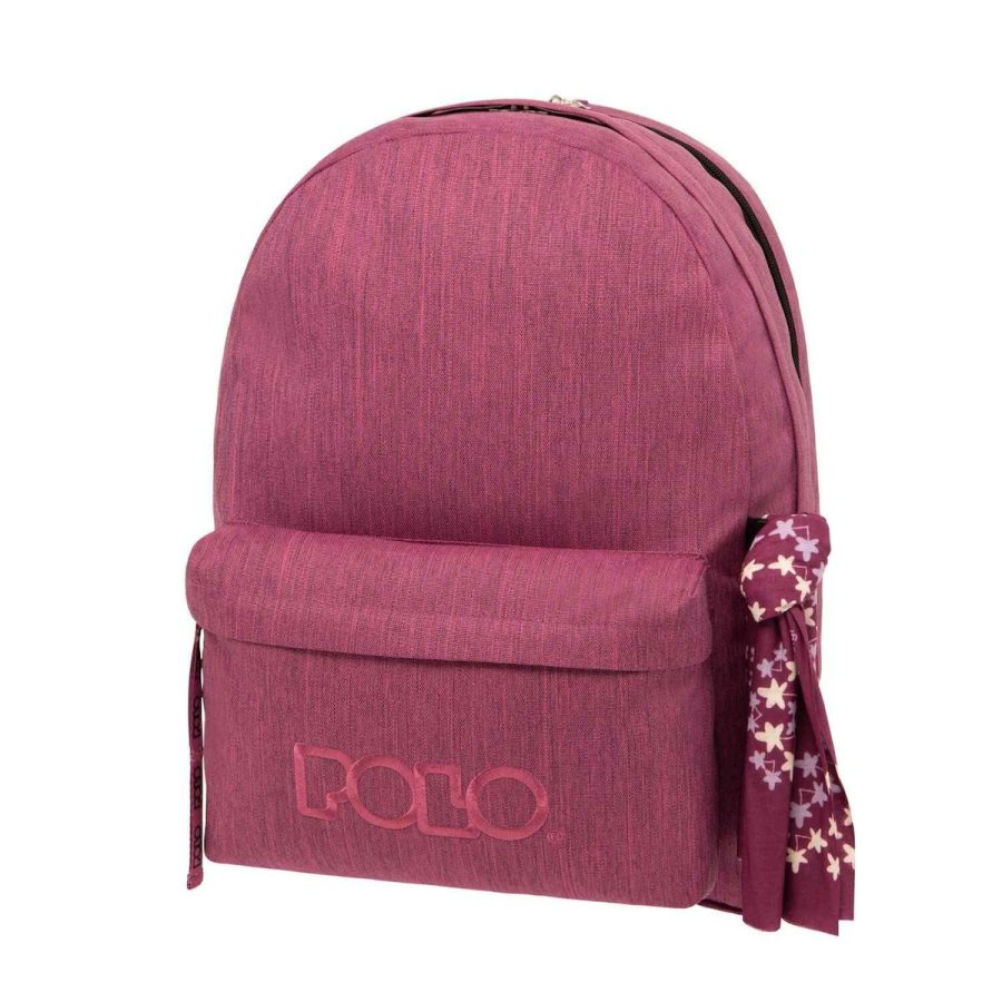 Polo Σακίδιο Πλάτης Original Double Scarf Jean Ανοιχτό Μωβ 9-01-235-4401