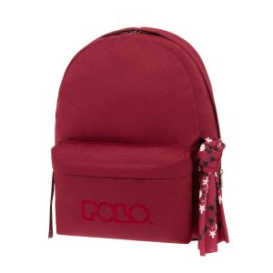 Polo Original Scarf Σχολική Τσάντα Πλάτης σε Μπορντό χρώμα 9-01-135-4100