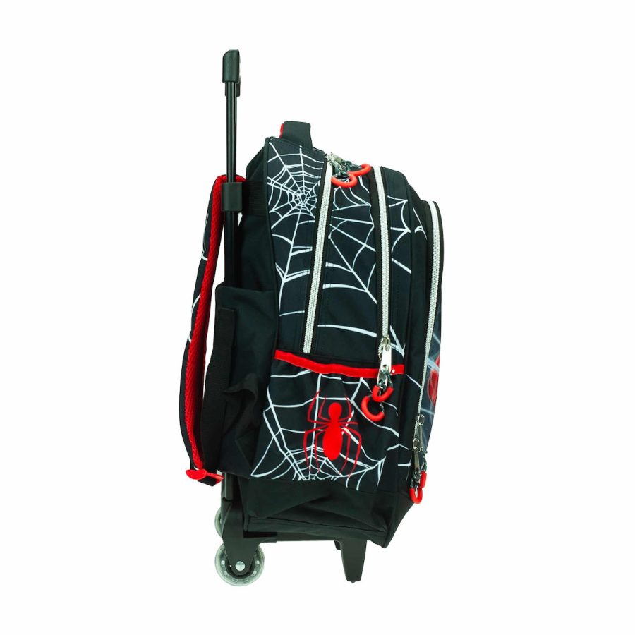 Gim Spiderman Black City Σχολική Τσάντα Τρόλεϊ Δημοτικού σε Μαύρο χρώμα  337-05074 - Image 4